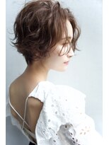 クレドガーデン 綾瀬店(CRED GARDEN)&nbsp;大人可愛い エアリーウェーブ前髪なしショートボブ20代30代40代