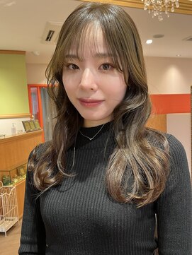 リタ(Lita) ★オリーブベージュ/韓国ヘア/シースルーバング/前髪★