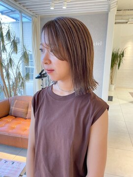 オブジェ シエル(obje't ciel) 【obje’t ciel】くびれボブ×アッシュブラウン【暮石唯】