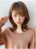 大人かわいい似合わせカットアッシュグージュ/新宿