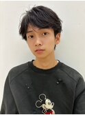 ツイストスパイラルメンズマッシュツイストパーマツーブロック