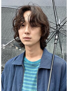 ナループロアオハナ(Nalu pu loa ohana) メンズウルフパーマ/ウルフパーマ/センターパート/メンズパーマ