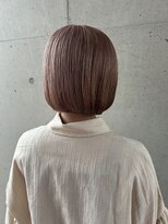 アチーブ ヘア デザイン(achieve hair design)&nbsp;ピンクベージュハイトーンカラー大人可愛いミニボブ20代30代40代