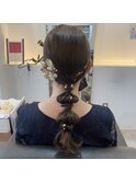 編みおろしヘアアレンジ