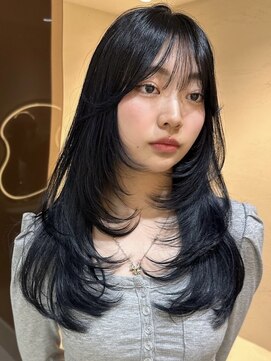 サイン 渋谷(SIGN) ザクザクレイヤーカット巻き方簡単ミディアムロング韓国表参道