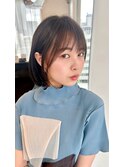 顔まわりカット 似合わせ 小顔 ボブ 暗髪 可愛い おしゃれ