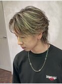 センターパートハイライト