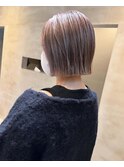 【ダブルカラー/ショートボブ】水光肌カラーも人気♪