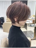 ショートボブ髪型40代50代60代前髪あり前髪なし【橋本】