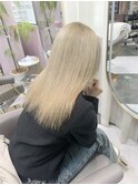 ハイトーン 10代 20代 ホワイトベージュ ブリーチ ダブルカラー