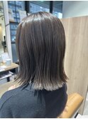 ブリーチなし艶髪グレージュカラー