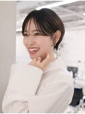 ▽コンパクトショートミニウルフブリーチなし前髪ミディアム新宿