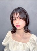 くびれ感が可愛い外ハネボブ＆フェザーバング