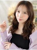 韓国風透けバングこなれロングレイヤーc7浦和20代30代40代
