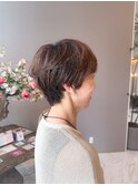 大人ショート/くびれショート/襟足スッキリ/ハイライト
