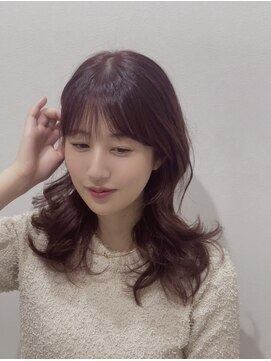 ルネシミズ(Rune shimizu) ミディアムレイヤー×ピンクブラウン