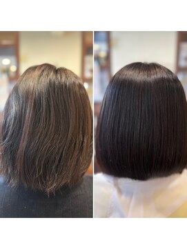 30代髪質改善ストレート/広島/西区/横川/縮毛矯正/白髪染め
