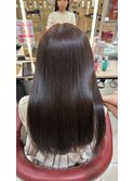 透明感カラー/ブリーチなしWカラー/髪質改善/伊勢原