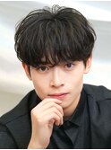 ラウンドマッシュニュアンス波巻きツイストシャドウサーフカール