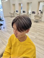 ロンド ラマ 岐阜(Lond bla-ma) センターパート×グレージュ【Lond伊藤メンズ】