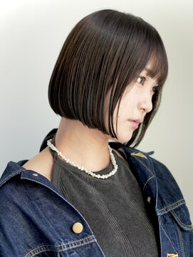 インセプション 銀座(INCEPTION) 切りっぱなしショート・ボブ/絶壁解消/前髪あり/20代/30代/丸顔