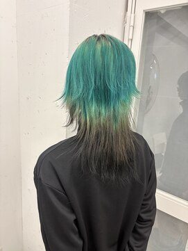 クク 渋谷(QUQU) ターコイズブルー　ミント　ブルーグリーン　デザインカラー