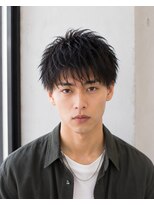 MEN's Baguz MEN'Sカット/ MEN'Sパーマ/ MEN'Sカラー 黒髪メンズマッシュ無造作カールパーマ束感