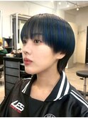 ブルーアッシュ×コンパクトショート