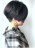 【morio 原宿】黒髪 前下がり 前髪長め ショートボブ