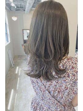 マリアバイアフロート(Maria by AFLOAT) エヌドットカラー【ミントグレージュ】ウルフセミロング