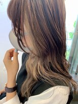 シエルバイアフロート(ciel by afloat)&nbsp;〈藤間〉インナーカラー/ホワイトベージュ×ココアブラウン