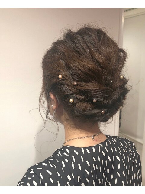 20代・30代・40代似合う小顔ヘアアレンジ♪二次会ブライダル花嫁