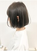 可愛い丸みボブ☆オリーブグレージュ