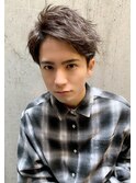 爽やかツーブロックショート ナチュラル黒髪 短髪