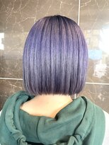 色落ちも楽しめるパープルボブ