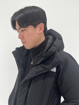 ハイブ 金沢(Hive) 10代20代コンマヘアビジネスマン短髪スーツアップバングパーマ