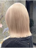 ミルクティーベージュダブルカラーケアブリーチインナーカラー