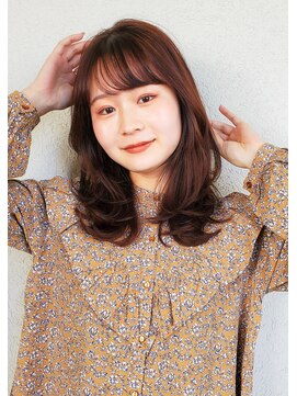 ガーデン オオタカノモリ(garden otakanomori) 前髪ありレイヤーミディ×韓国風ウルフ似合わせレイヤーカット