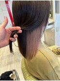 20代30代大人可愛い透明感ピンクインナーカラー