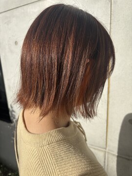 ハナ ビューティーヘアー(hana.) オレンジイヤリングカラー