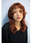 オレンジブラウン【山口市美容室】【山口市ハイトーン】