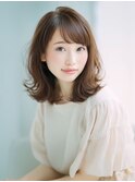 ☆ホワイトグレージュミニウルフデジタルパーマチェリーブラウン