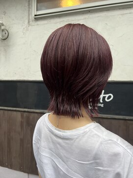 フィアート ヘアドレッシング サロン(Fiato Hairdressing Salon) レイヤーボブ×ピンクカラー