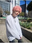 ピンクヘアー/メンズ