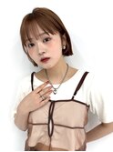 ☆ヌーディカラー/小顔ヘア/大人ボブ/前下がりレイヤーボブ