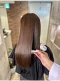 モカグレージュ/地毛風縮毛矯正
