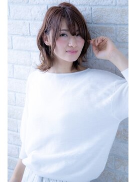 ヘアーアートシフォン 川口東口店(hair art chiffon) オレンジ＆インナーハイライトで抜け感レイヤーのレトロボブ