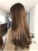 invitationお客様スタイル)愛されプラチナベージュストレート♪