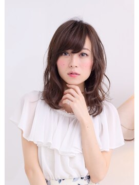 ヘアーズ ベリー 大橋店(hairs BERRY) BERRY＿大人かわいい＿フリンジウェーブ＿ココアブラウン＿前髪
