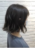 ミニボブ切りっぱなしボブショートボブアッシュイルミナカラー